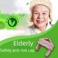 thumbnail image 3 of Gorro de protección para la cabeza anticaída para personas de mediana edad y mayores, gorro anticolisión de algodón puro, casco de seguridad para el hogar y el ocio, protección para los oídos, 3 of 6