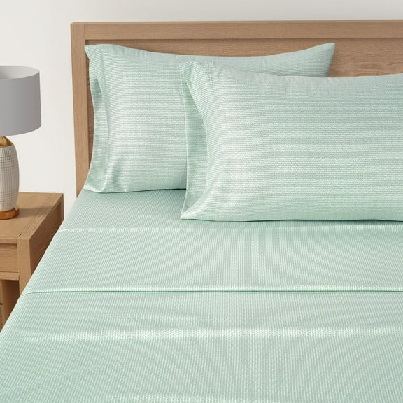 Pure Earth 300 Count Tencel Blend 4-piece Sheet Set (Queen, Green)