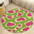 thumbnail image 4 of Leopard Print Pattern Round Small Area Rug, Print Non Slip Washable Floor Mat, Soft Throw Rug for Living Room, Powder Room Entryway, Bathroom, Bedside, 4 of 6