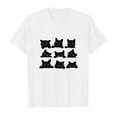 thumbnail image 3 of Hiijoy Little Girl's T Shirt Cat Print Short Sleeved Crewneck T-Shirt Loose Casual Tshirt, 3 of 3