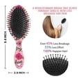 thumbnail image 6 of Pink Breast Cancer and Pioneer Flower Hair Brush,Girls Detangling Hair Brush,Glide Through Tangles with Ease for Wet & Dry Hair,8.8"X2.8", 6 of 7