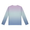 thumbnail image 6 of Girls Long Sleeve Gradient Color Shirts Crew Neck Winter Fall Teen Tops Vintage Clothes Kids Clothes with Pocket, 6 of 7