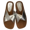 thumbnail image 1 of Sandalias planas con correa cruzada sandalias de playa con punta abierta zapatillas de casa informales para mujer, 1 of 7