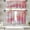 Abstract Pink, variant on Coffee Kitchen Curtains Black Red Window Curtains Valance and Tier Set 36 Inch, Cute Rod Pocket Short Tier Curtain, Retro Brown White Doodle Small Cafe Curtains for Kitchen Decor