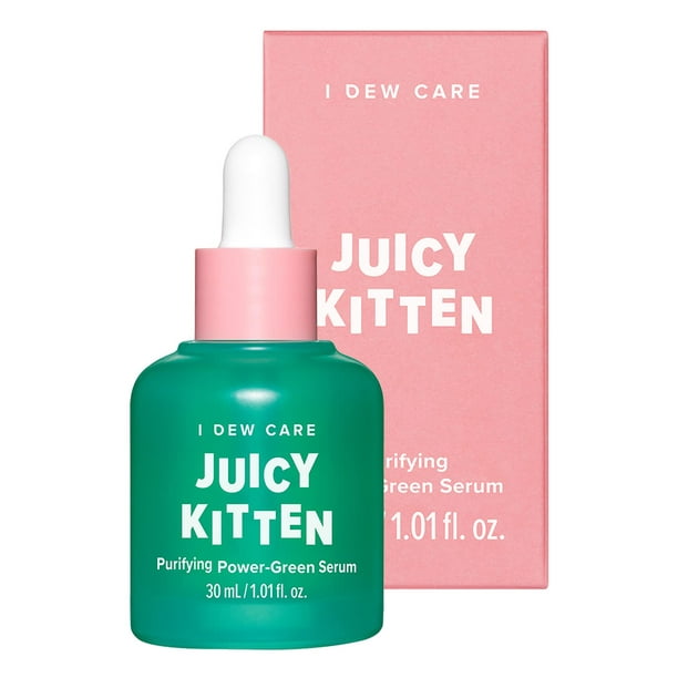 Sérum facial I Dew Care Juicy Kitten de 30 ml con col rizada