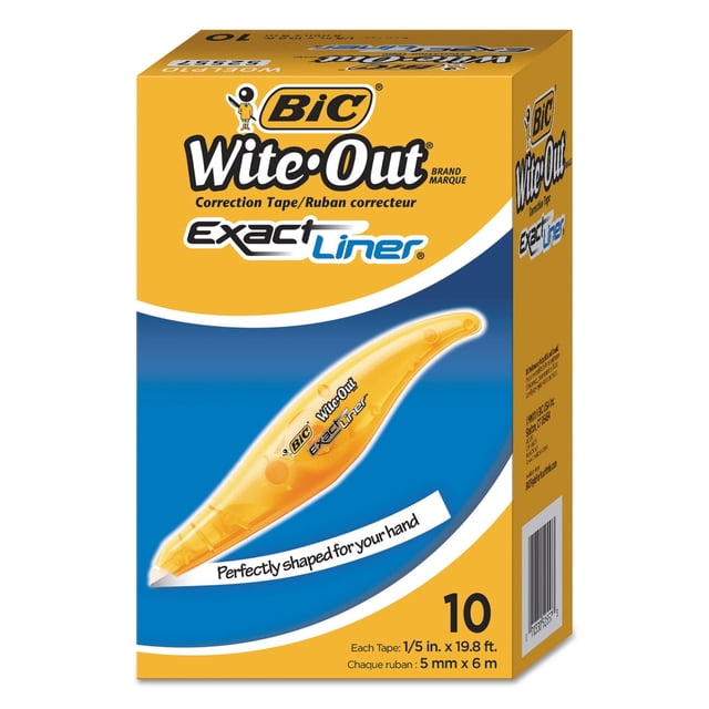 BIC Wite-Out Brand Ruban Correcteur de Doublure Exact,Stylo,Exact,Doublure,Ruban de Correction