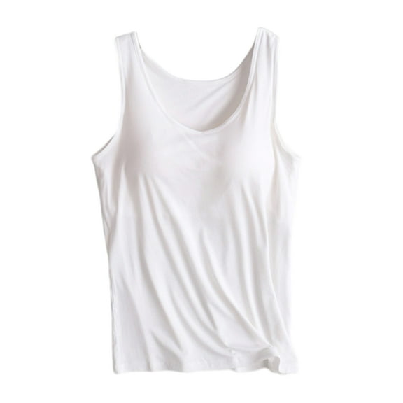 Shelf Bra Tanks Tops Sleeveless Racerback Workout Camisole Yoga Shirt Cotton Undershirts Tanks Top with Built in Bras
