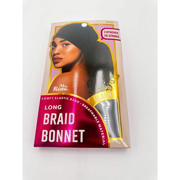 Ms. Remi Long Braid Bonnet Black 4551