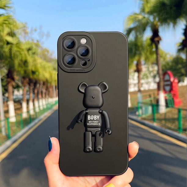 Funda de teléfono de silicona suave con soporte de anillo de muñeca de dibujos animados en 3D para iphone 13, 14 Pro, 12 MiNi, 11 Max, Xs, X, XR, 7, 8 Plus, 6, 6S, SE Fivean unisex