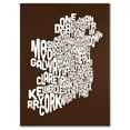 thumbnail image 2 of Trademark Art 'CHOCOLATE-Ireland Text Map' Canvas Art by Michael Tompsett, 2 of 4