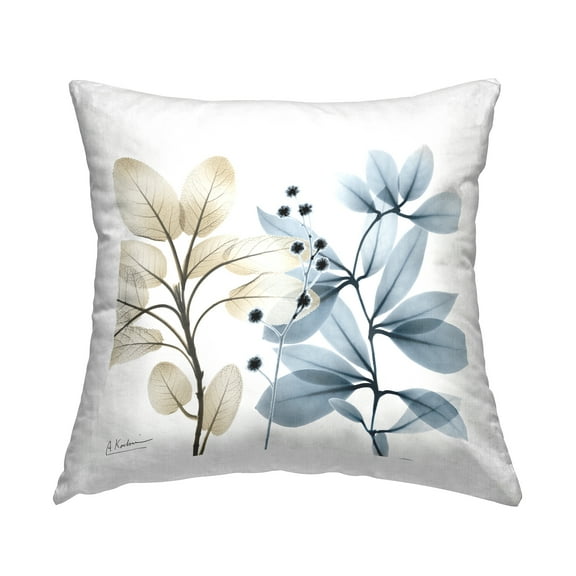 Stupell Industries Contemporary Plant Sprigs Square Decorative Printed Throw Pillow, 18 x 18
