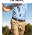 thumbnail image 3 of Cinturón para hombre, paquete de 2, cinturón trenzado elástico para hombre para pantalones vaqueros casuales de caza de golf, 1 3/8 pulgadas oso de fresa Electrónica, 3 of 5