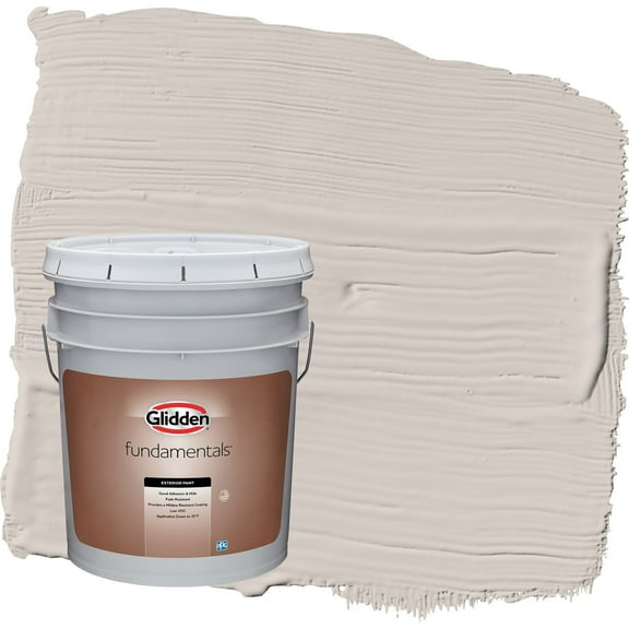 Glidden Fundamentals My Alibi / Beige Semi-Gloss Exterior Paint, 5 Gallon