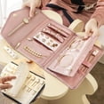 thumbnail image 2 of 1Pack Travel Jewelry Organizer Case Foldable, Storage Roll for Rings Necklaces Earrings Bracelets, Portable Jewelry Bag for Women, Anti-Tangle Design for Business Trip Vacation, 2 of 11