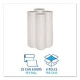thumbnail image 3 of Boardwalk Low-Density Waste Can Liners, 45 gal, 0.6 mil, 40" x 46", White, 25 Bags/Roll, 4 Rolls/Carton, 3 of 3
