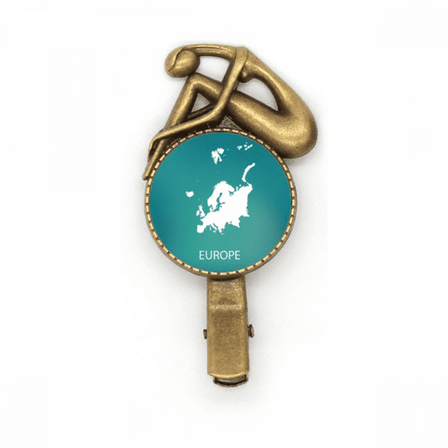 Europa Continente esbozo silueta Mapa Broche broche broche broche Metal retro