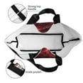 thumbnail image 5 of Bingfone Canvas Tote Bag for Women with Inner Pocket Aesthetic Cute Shopping Tote Bags Reusable Grocery Bags-Red Line, 5 of 9