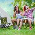 thumbnail image 6 of 600D Oxford Camping Chair Portable Foldable Chair Supports 220 lbs for Picnic, Fishing, Backpacking Green Dandelions Pattern, 6 of 8
