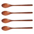 thumbnail image 2 of Wooden Long Handle Spoons Set of 4 Versatile Kitchen Utensils for Soup, Mixing, Serving, Honey, Jam & Desserts Elegant and Practical Cooking Ware, 2 of 5