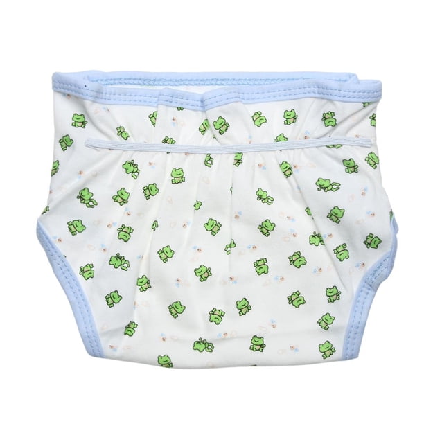 Pañal Reutilizable Algodón Transpirable Ajustable para Bebé Niña y Niño (Ranas)