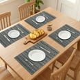 thumbnail image 3 of Unique Bargains Set of 6 Plastic Wipeable Placemats for Dining Table Decor Black, 3 of 6