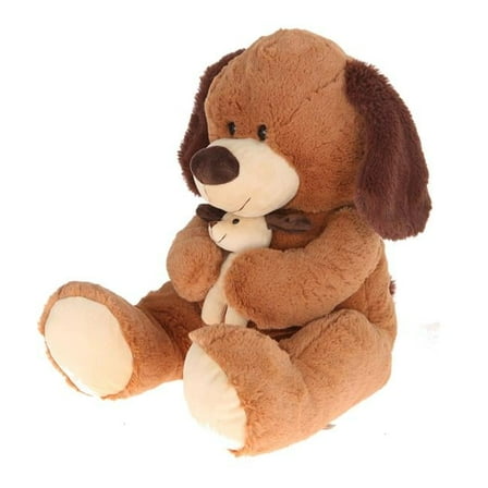 16 in. Plush Dog with Baby