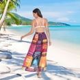 thumbnail image 7 of FORMRS Womens Long Sarong Beach Wrap Semi-Sheer Bikini Skirt Bathing Swimsuit Cover Up, Purple Jar, 7 of 7