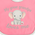 thumbnail image 4 of Inktastic My Great Grandpa Loves Me Elephant Boys or Girls Baby Bib, 4 of 4