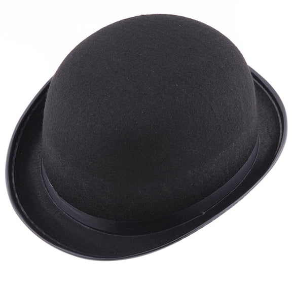 Kids' Black Party Hat Magician Derby Hat Short Brim Fedora Top Hat for Dress Up and Victorian Costume Parties