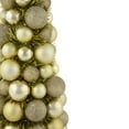thumbnail image 4 of Northlight 3-Finish Shatterproof Ball Christmas Tree with Tinsel - 15.75" - Gold, 4 of 5