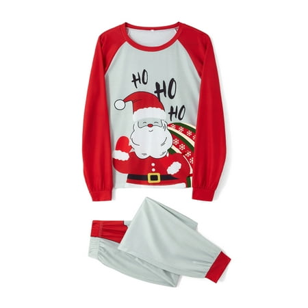 

Matching Family Christmas Pajamas Set Santa Claus Print Pattern Long Sleeve Round Neck Tops+Pants /Baby Romper Family Nightwear