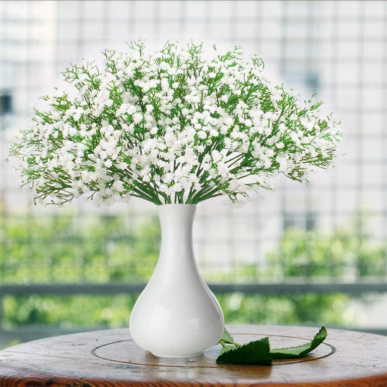 Artificial Baby Breath Flowers Gypsophila Bouquets Real Touch Flowers for  Wedding Decor DIY Home Party For Home Wedding Decor (White) 