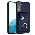 thumbnail image 3 of Compatible for Samsung Galaxy S21 FE Case with Card Holder, Wallet Case for Women Men with Rotation Finger Ring Stand, Accordion Style PU Leather Shockproof Case for Galaxy S21 FE, Blue, 3 of 7