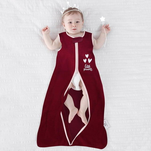 Follure Baby Heart Zipper Newborn Wearable Blanket Cotton Swaddle Wrap Sleeping Bag