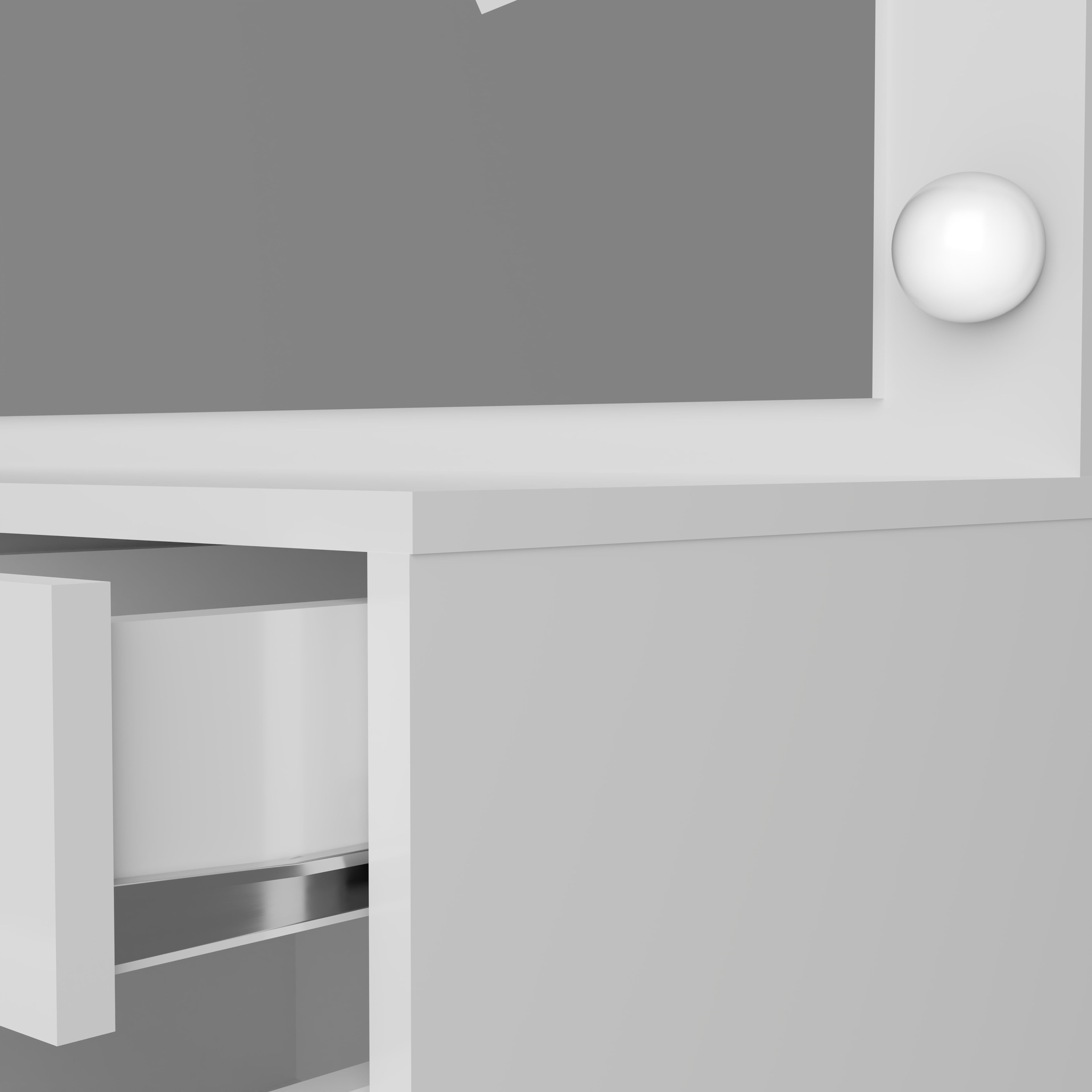 Kappesberg Gigi Vanity Table: Style, Functionality, and Organization for Your Space, for Adults and Teens - White