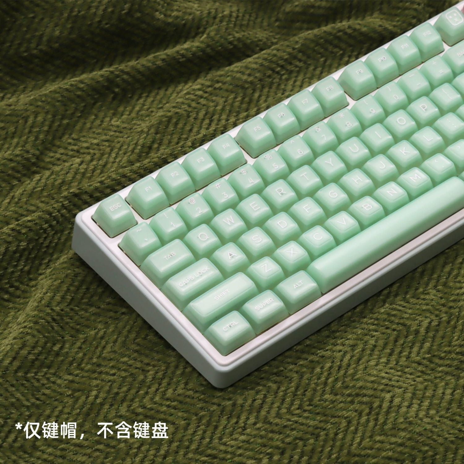 White Marble Translucent ABS Double-Shot Keycaps, Full Set SA Profile for Mechanical & Magnetic Axis Keyboards