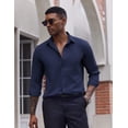 thumbnail image 5 of COOFANDY Dress Shirt for Men Untucked Wrinkle Free Shirt Long Sleeve Stretch Button Down Shirts, 5 of 6