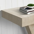 thumbnail image 5 of 60-Inch Rustic Entryway Bench with 2-Tier Storage, Farmhouse Style Shoe Storage Cabinet, Distressed Solid Wood Veneer Console Table for Hallway, Living Room and Behind Sofa, Antique Natural, 5 of 7