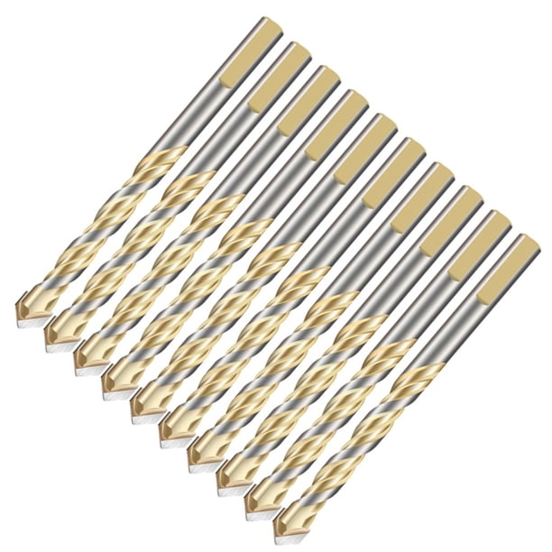 Brocas Helicoidales Triangulares HSS Piezas Para Piedra De De Mármol Y Baldosas De Cerámica Dorado