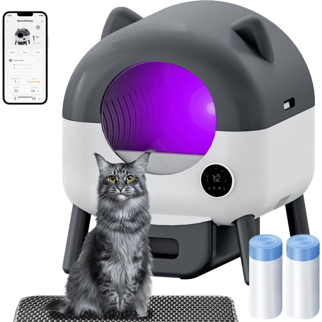 Caja de arena automática autolimpiante para gatos MeowWhimsy 110L