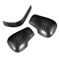 thumbnail image 3 of 3pcs/set Carbon Fiber Car Gear Shift Knob Decoration Trim Cover Sticker, 3 of 9