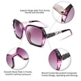thumbnail image 3 of Gafas de Sol Polarizadas FEISEDY Mujer Cuadradas Brillantes B2289, 3 of 9