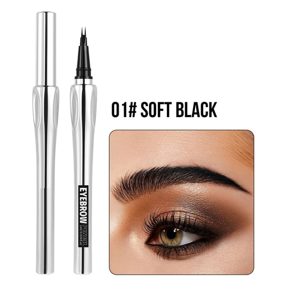 BUDAO00 2 Fork Microblading Eyebrow Pencil with Dual End Spoolie Brush, Hair Like Brow Pen for Filling Sparse Brows, Shaping, Defining and Natural Looking Daily Eye Makeup for Daily Use