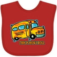 thumbnail image 3 of Inktastic How I Roll School Bus Boys or Girls Baby Bib, 3 of 4