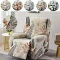 thumbnail image 2 of AIGIA Floral Printed Recliner Cover with Pockets Single Reclining Slipcover 4-Pieces Recliner Armchair Cover with Elastic Bottom, 2 of 8