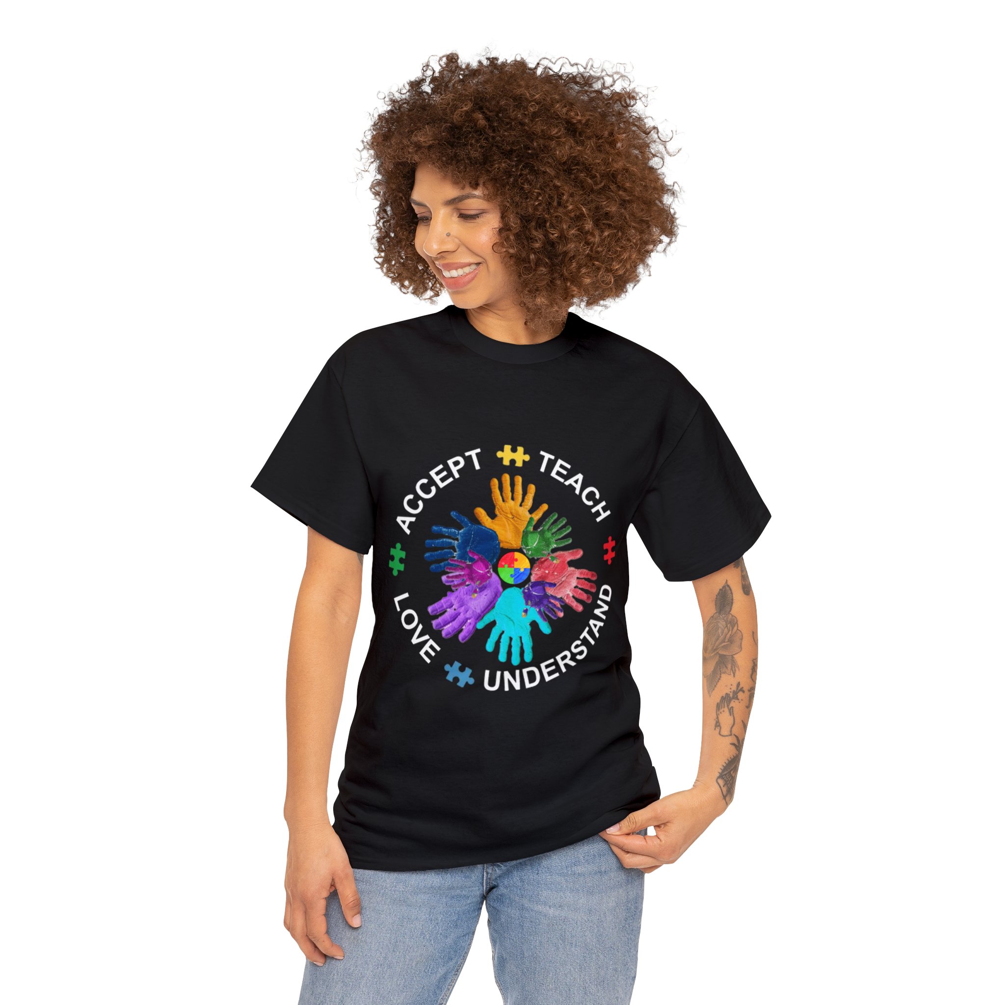 Autism Awareness Shirt, Teach Accept Understand Love Shirt ID-0217-OPMG