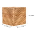 thumbnail image 2 of GOOHOCHY Cubierta de caja de pañuelos de ratán, soporte para pañuelos tejido de ratán cuadrado, 2 of 7