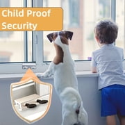 Tripumer 4 Sets of Sliding Window Locks with Key Adjustable Window Security Locks for Family Home Bedroom and Office Black