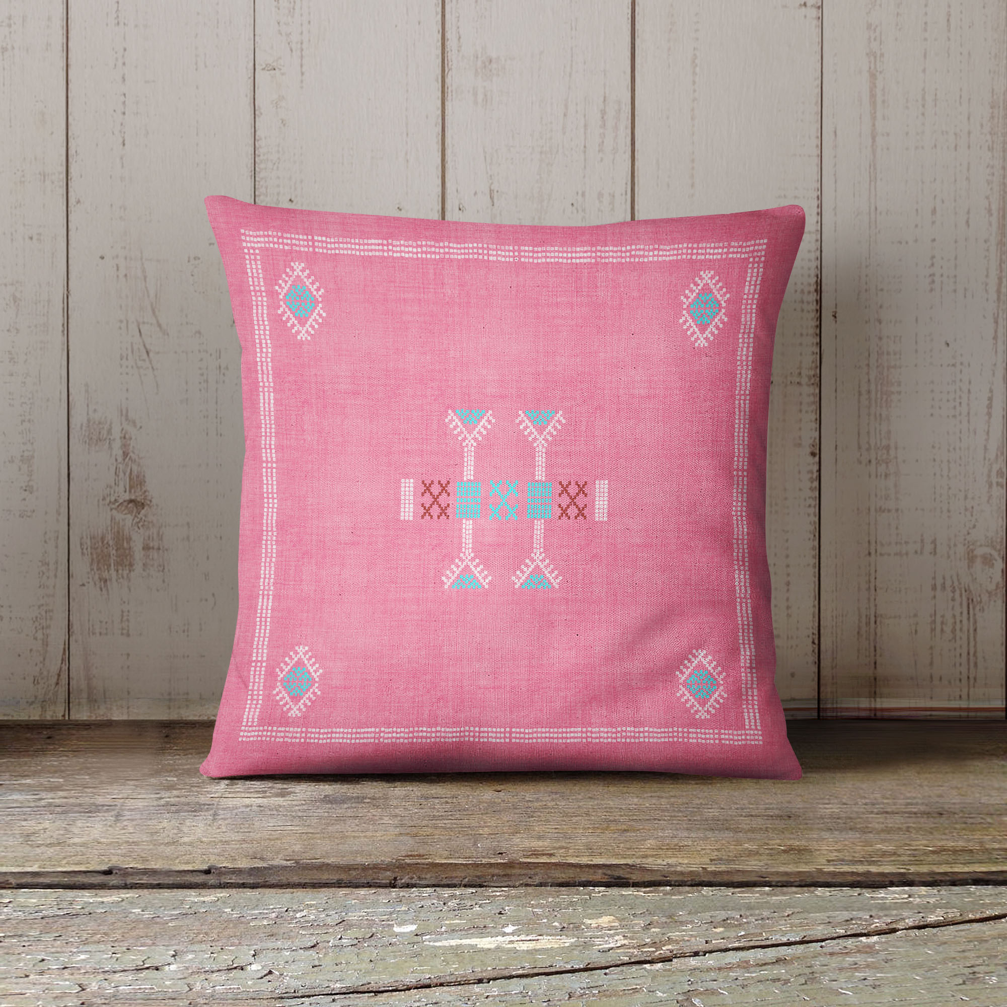 Moroccan Kilim Pink Outdoor Pillow by Kavka Designs - image 2 of 5