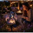 thumbnail image 4 of 18 Inch Crystal Dragon Solar Garden Stake Light, Durable Resin Weather-Resistant Yard Lamp, Fantasy Style Outdoor Decor for Garden Walkways, Porches and Summer Halloween Decorations, 1Pcs, 4 of 12